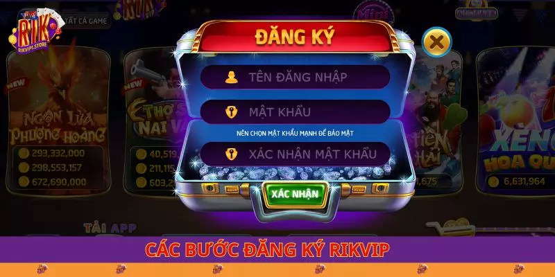 Các bước đăng ký RIKVIP