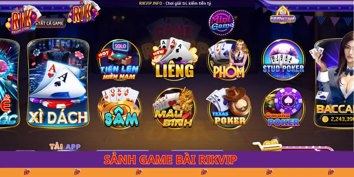 Sảnh game bài RIKVIP