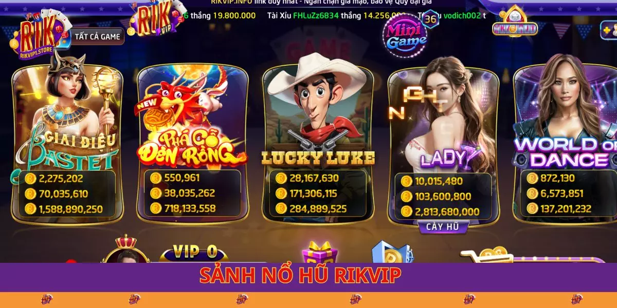 Sảnh nổ hũ RIKVIP