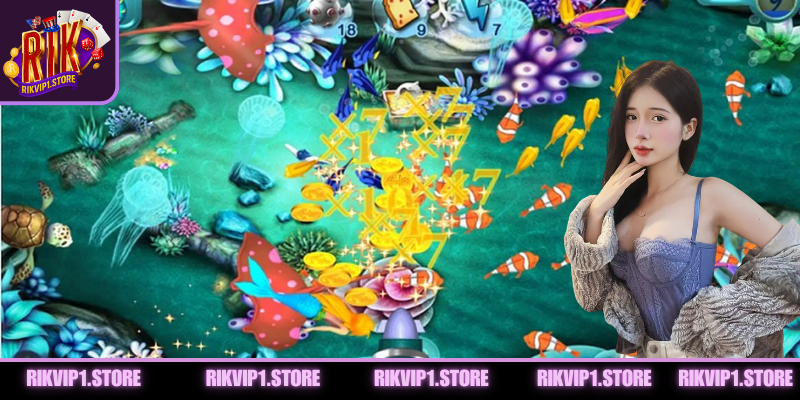 Khung cảnh đại dương và sinh vật biển trong game B52